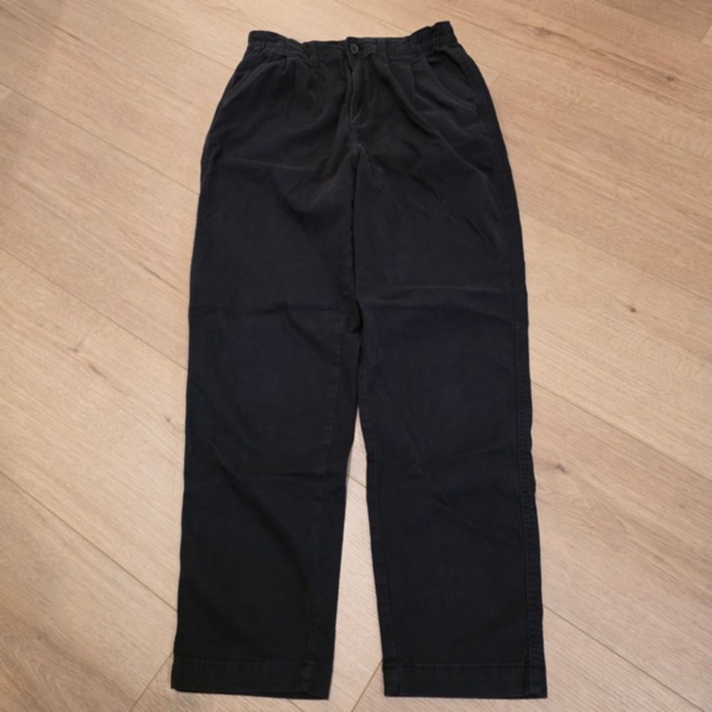 American Eagle Super Stretch Black Trousers Womens 8 Regular Elastic Waist Pants